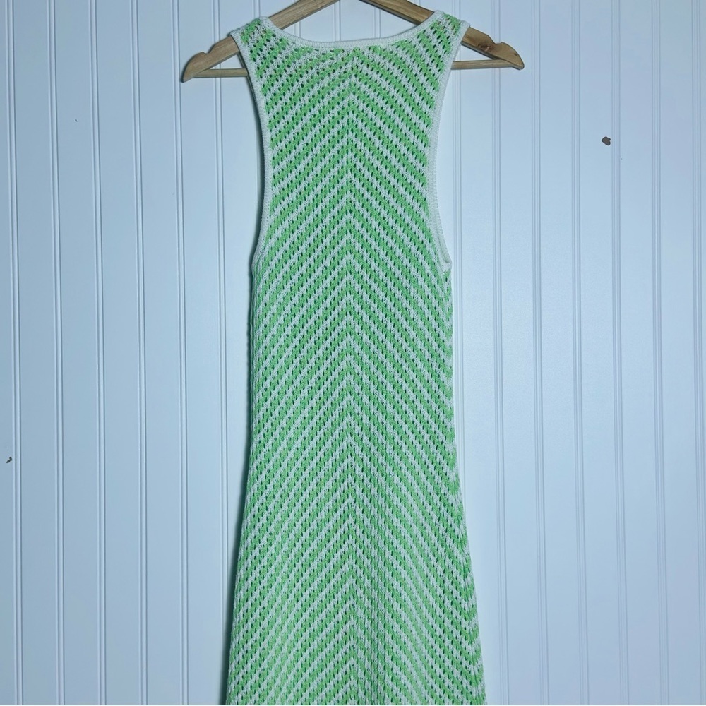 House of Harlow 1960 Knit Sleeveless Green/White Maxi Dress, Women's small - Picture 5 of 7